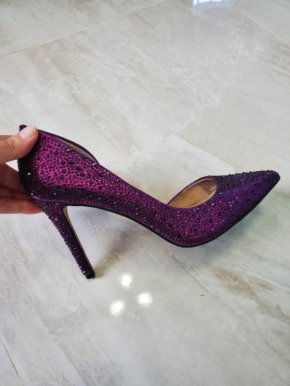 INC International Concepts Purple Crystal Pointed Flat